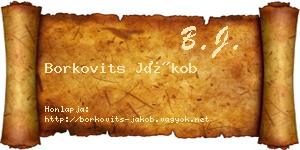 Borkovits Jákob névjegykártya